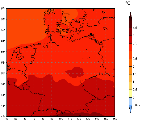 Mögliche mittlere Änderung: +3.5°C