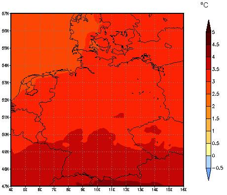 Gebietsmittel dieses Klimalaufs: +3.6°C