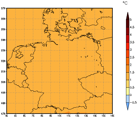 Mögliche kleinste Zunahme: +1.2°C