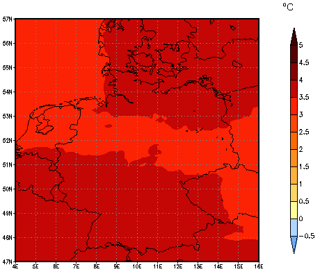 Gebietsmittel dieses Klimalaufs: +3.7°C