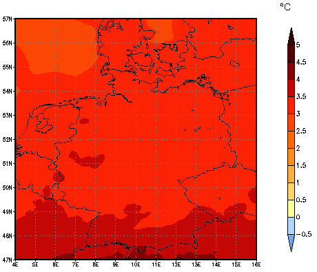 Gebietsmittel dieses Klimalaufs: +3.5°C