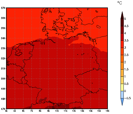 Gebietsmittel dieses Klimalaufs: +3.6°C